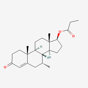 molecular formula C23H34O3 B1203940 17beta-Hydroxy-7alpha-methylandrost-4-en-3-one propionate CAS No. 6305-06-2