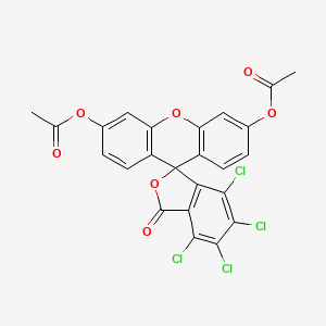 molecular formula C24H12Cl4O7 B12039434 4,5,6,7-Tetrachloro-3-oxo-3H-spiro[2-benzofuran-1,9'-xanthene]-3',6'-diyl diacetate CAS No. 77084-68-5