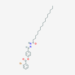 [4-[(E)-(octadecanoylhydrazinylidene)methyl]phenyl] 2-bromobenzoate