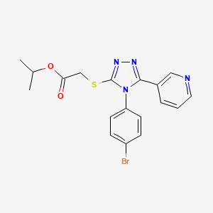 propan-2-yl 2-[[4-(4-bromophenyl)-5-pyridin-3-yl-1,2,4-triazol-3-yl]sulfanyl]acetate