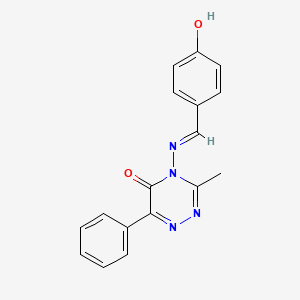 4-((4-Hydroxybenzylidene)amino)-3-methyl-6-phenyl-1,2,4-triazin-5(4H)-one