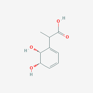 molecular formula C9H12O4 B1203955 顺式-3-(1-羧乙基)-3,5-环己烯-1,2-二醇 