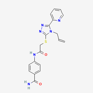 4-[({[4-allyl-5-(2-pyridinyl)-4H-1,2,4-triazol-3-yl]sulfanyl}acetyl)amino]benzamide