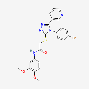 2-{[4-(4-bromophenyl)-5-(pyridin-3-yl)-4H-1,2,4-triazol-3-yl]sulfanyl}-N-(3,4-dimethoxyphenyl)acetamide