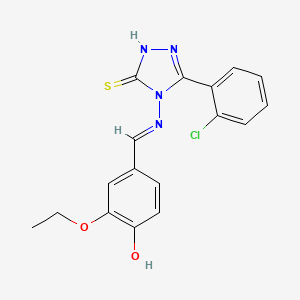 3-(2-Chlorophenyl)-4-((3-ethoxy-4-hydroxybenzylidene)amino)-1H-1,2,4-triazole-5(4H)-thione