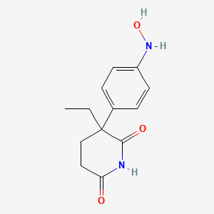molecular formula C13H16N2O3 B1203972 3-Ethyl-3-[4-(hydroxyamino)phenyl]piperidine-2,6-dione CAS No. 87787-87-9