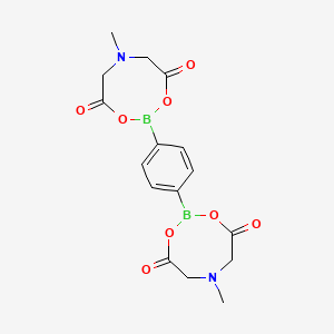 molecular formula C16H18B2N2O8 B12039729 6-methyl-2-[4-(6-methyl-4,8-dioxo-1,3,6,2-dioxazaborocan-2-yl)phenyl]-1,3,6,2-dioxazaborocane-4,8-dione 