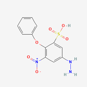 5-Hydrazinyl-3-nitro-2-phenoxybenzenesulfonic acid