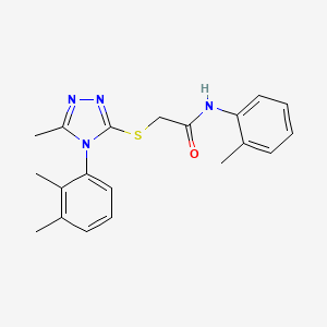 molecular formula C20H22N4OS B12039745 2-{[4-(2,3-dimethylphenyl)-5-methyl-4H-1,2,4-triazol-3-yl]sulfanyl}-N-(2-methylphenyl)acetamide CAS No. 384847-91-0