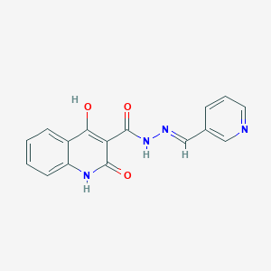 4-Hydroxy-2-oxo-N'-(3-pyridinylmethylene)-1,2-dihydro-3-quinolinecarbohydrazide