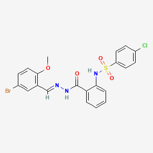 N-(2-((2-(5-BR-2-Meo-benzylidene)hydrazino)carbonyl)PH)-4-CL-benzenesulfonamide