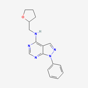 molecular formula C16H17N5O B1203988 N-(2-氧代环己甲基)-1-苯基-4-吡唑并[3,4-d]嘧啶胺 