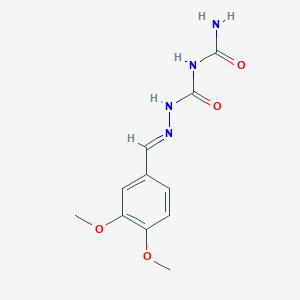 (2E)-N-carbamoyl-2-(3,4-dimethoxybenzylidene)hydrazinecarboxamide