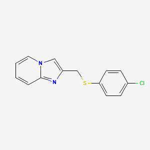 molecular formula C14H11ClN2S B1203989 2-[[(4-Chlorophenyl)thio]methyl]imidazo[1,2-a]pyridine 