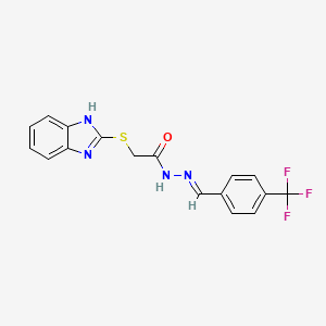 2-(1H-Benzimidazol-2-ylthio)-N'-(4-(trifluoromethyl)benzylidene)acetohydrazide