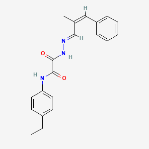 N-(4-Ethylphenyl)-2-(2-(2-ME-3-phenyl-2-propenylidene)hydrazino)-2-oxoacetamide