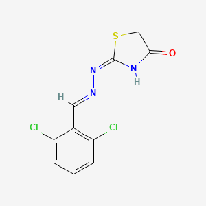 molecular formula C10H7Cl2N3OS B12039973 2-[(2E)-2-[(2,6-dichlorophenyl)methylene]hydrazino]thiazol-4-one 