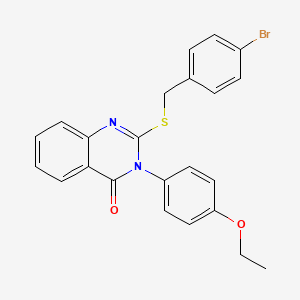 molecular formula C23H19BrN2O2S B12040051 2-((4-Bromobenzyl)thio)-3-(4-ethoxyphenyl)quinazolin-4(3H)-one CAS No. 477318-88-0