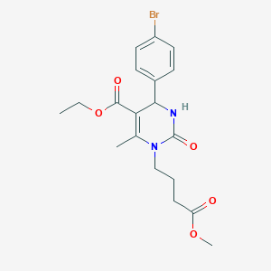 Ethyl 4-(4-bromophenyl)-1-(4-methoxy-4-oxobutyl)-6-methyl-2-oxo-1,2,3,4-tetrahydropyrimidine-5-carboxylate