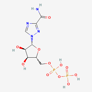 molecular formula C8H14N4O11P2 B1204020 利巴韦林 5'-二磷酸 CAS No. 63142-70-1