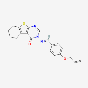 3-({(E)-[4-(prop-2-en-1-yloxy)phenyl]methylidene}amino)-5,6,7,8-tetrahydro[1]benzothieno[2,3-d]pyrimidin-4(3H)-one