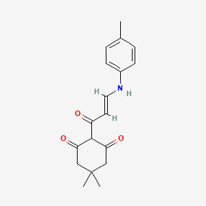 molecular formula C18H21NO3 B1204026 5,5-二甲基-2-[(E)-3-(4-甲基苯胺基)丙-2-烯酰]环己烷-1,3-二酮 