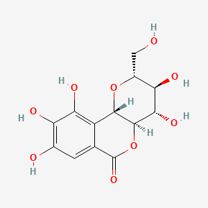 B1204036 (2R,3S,4S,4aR,10bS)-3,4,8,9,10-pentahydroxy-2-(hydroxymethyl)-3,4,4a,10b-tetrahydro-2H-pyrano[3,2-c]isochromen-6-one CAS No. 79595-97-4