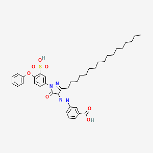 3-{(E)-[3-heptadecyl-5-oxo-1-(4-phenoxy-3-sulfophenyl)-4,5-dihydro-1H-pyrazol-4-yl]diazenyl}benzoic acid