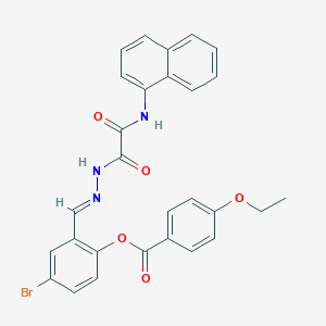 molecular formula C28H22BrN3O5 B12040498 [4-bromo-2-[(E)-[[2-(naphthalen-1-ylamino)-2-oxoacetyl]hydrazinylidene]methyl]phenyl] 4-ethoxybenzoate CAS No. 769147-53-7