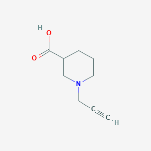 molecular formula C9H13NO2 B12040504 1-Prop-2-ynylpiperidine-3-carboxylic acid 