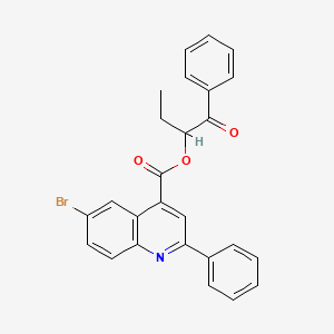 molecular formula C26H20BrNO3 B12040506 1-Benzoylpropyl 6-bromo-2-phenyl-4-quinolinecarboxylate CAS No. 355429-39-9