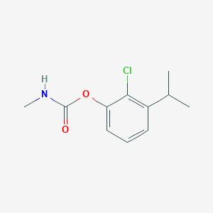 molecular formula C11H14ClNO2 B1204052 Methylcarbamic acid 2-chloro-m-cumenyl ester CAS No. 3566-09-4