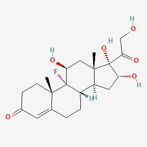 molecular formula C21H29FO6 B1204055 9-Fluoro-11beta,16alpha,17,21-tetrahydroxypregn-4-ene-3,20-dione CAS No. 337-02-0