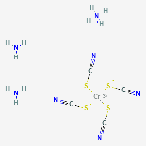 molecular formula C4H10CrN7S4 B12040575 Ammonium tetrarhodanatodiamminechromate(III) 