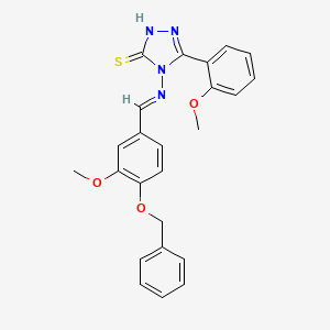 4-({(E)-[4-(benzyloxy)-3-methoxyphenyl]methylidene}amino)-5-(2-methoxyphenyl)-4H-1,2,4-triazole-3-thiol