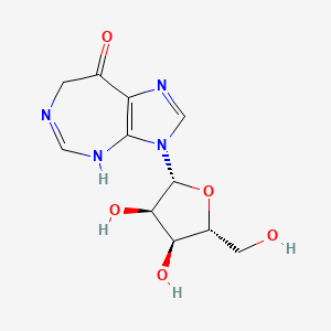 molecular formula C11H14N4O5 B1204064 Dehydrocoformycin 