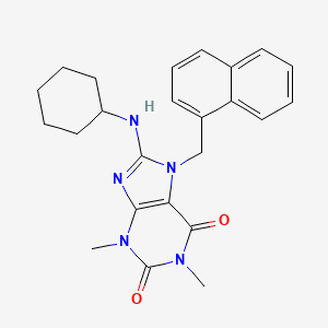 8-(Cyclohexylamino)-1,3-dimethyl-7-(naphthalen-1-ylmethyl)-1H-purine-2,6(3H,7H)-dione