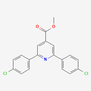 molecular formula C19H13Cl2NO2 B12040679 Methyl 2,6-bis(4-chlorophenyl)pyridine-4-carboxylate 