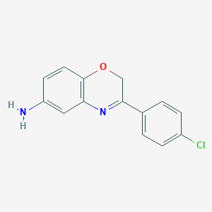 molecular formula C14H11ClN2O B12040738 6-Amino-3-(4-chlorophenyl)-2H-benzo[b][1,4]oxazine 