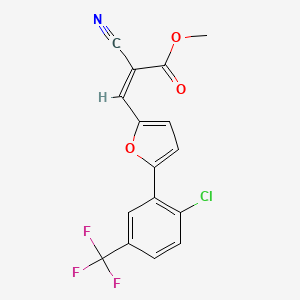 methyl (2Z)-3-{5-[2-chloro-5-(trifluoromethyl)phenyl]-2-furyl}-2-cyano-2-propenoate