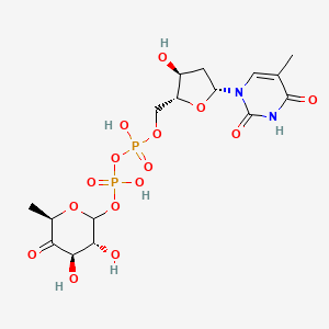 molecular formula C16H24N2O15P2 B1204077 dTDP-4-dehydro-6-deoxy-D-galactose CAS No. 7132-58-3