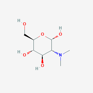 molecular formula C8H17NO5 B1204078 α-D-吡喃葡萄糖，2-脱氧-2-(二甲氨基) 