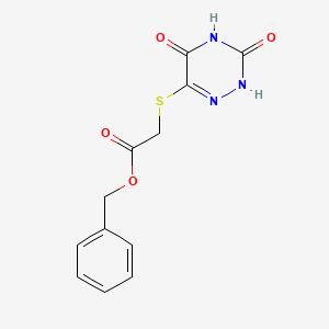 Benzyl ((3,5-dioxo-2,3,4,5-tetrahydro-1,2,4-triazin-6-YL)thio)acetate