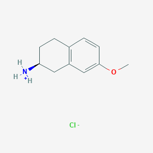 molecular formula C11H16ClNO B120408 (S)-7-Methoxy-1,2,3,4-tetrahydro-naphthalen-2-ylamine hydrochloride CAS No. 158223-16-6