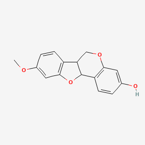 molecular formula C16H14O4 B1204081 9-甲氧基-6a,11a-二氢-6H-[1]苯并呋喃[3,2-c]色烯-3-醇 