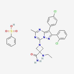 molecular formula C30H29Cl2N7O4S B12040812 CE-178,253 benzenesulfonate CAS No. 956246-95-0