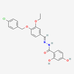 N'-(4-((4-Chlorobenzyl)oxy)-3-ethoxybenzylidene)-2,4-dihydroxybenzohydrazide