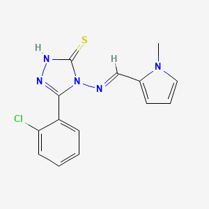 molecular formula C14H12ClN5S B12040886 3-(2-Chlorophenyl)-4-(((1-methyl-1H-pyrrol-2-yl)methylene)amino)-1H-1,2,4-triazole-5(4H)-thione CAS No. 478254-32-9