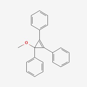 Benzene, 1,1',1''-(3-methoxy-1-cyclopropene-1,2,3-triyl)tris-