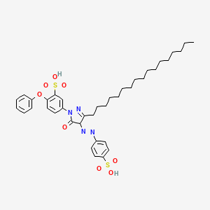 5-{3-heptadecyl-5-oxo-4-[(E)-(4-sulfophenyl)diazenyl]-4,5-dihydro-1H-pyrazol-1-yl}-2-phenoxybenzenesulfonic acid